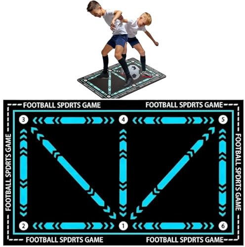 Tappetino Allenamento per Calcetto,Tappetino Da Calcio,Antiscivolo per Allenamento,Allenamento Calcio,Tappetino da Calcio Gomma Antiscivolo,Adatto Bambini Amanti del Calcio Tappeto Allenamento