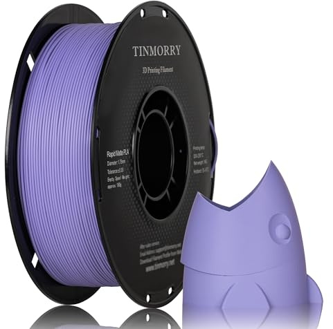 Filamento PLA opaco 1,75 mm, filamento di stampa 3D TINMORRY, compatibile con stampante 3D Bambu Lab FDM, bobina da 1 kg, colore: viola