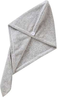 FRCOLOR Umweltfreundliche Haartrocknungshaube Bambusfasern Schnelltrocknend Super Saugfähig Verdickt Unisex Für Haartypen Leicht Tragbar Haartrockenhaube Fürs Zuhause Reisen (grau