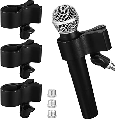 KAILIKETIY 3er-pack Mikrofonhalter Für Aufnahmen Verstellbare Mikrofonarm-clips Mit Schraubadaptern