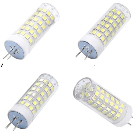 KJXP Lighting, Pack of 10, Led Ceramic Corn Light G4/G8/GY6.35 AC220V Dimming 64leds 7W/78leds 9W/102leds 10W 2835SMD Home Lamps Light Source(G8 Natural White,9W)