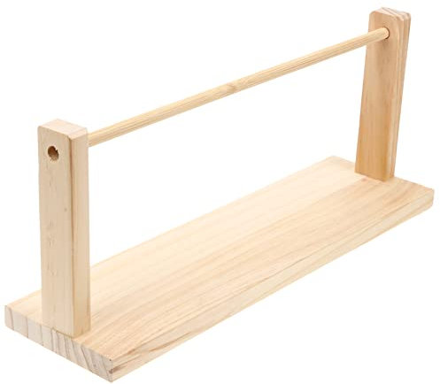 Housoutil Bastelband Organizer Holzbandhalter Kompakt Strapazierfähig Für Bastelbänder Aufbewahrungsregal Geschenkidee Weihnachten