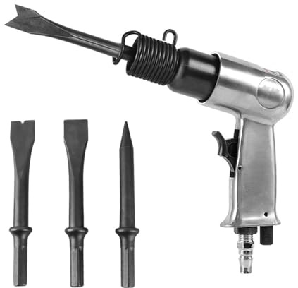 Cincel de martillo neumático con múltiples cinceles, herramienta neumática de alta velocidad 4500 BPM, para cortar, pelar, descalcificar y separar materiales