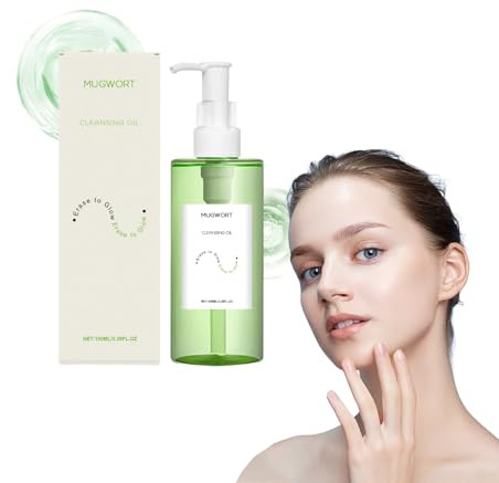 Huile nettoyante à l'armoise - Huile nettoyante en profondeur et démaquillant pour tous types de peau - Nettoyant visage à base d'huile avec contrôle des pores et technologie zéro film (1 bouteille)