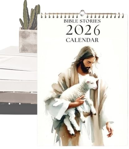 Kristen skriftarrangör – Månatlig trosutställning 2026, konstverk för andlig reflektion, religiös illustration layout, Jesus håller fåren agenda | för de