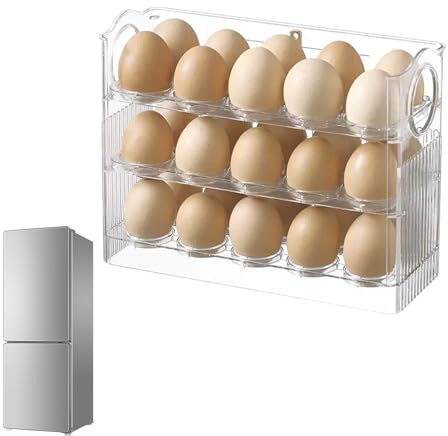 Almacenamiento de huevos para refrigerador,Contenedor de huevos para | Contenedores de almacenamiento de huevos con puerta lateral par