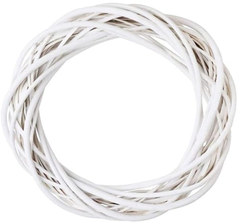 2 Pack Grapevine Wreath 30/40cm Grapevine Garland For Crafts Rattan Door Wreath For Front Door Vine Branch Wreath For Christmas Easter Holiday Wreath Making Supplies (White, 40cm)