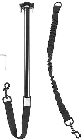 Fahrrad Hundeleine Nylon Metall, Hands Free Verstellbar, Elastisch 76cm Leine - Hohe Zugkraft, Einfache Montage, Für Radfahren und Training