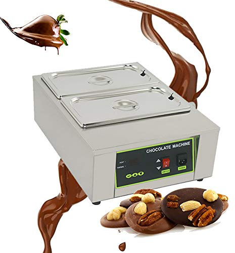Máquina de templado de chocolate - Control digital de temperatura para fusión, ajustable de 0 ℃ ~ 90 ℃, capacidad de 8 kg, 230 V, 1 kW