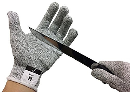 Heska - Cut Resistant Gloves - Grey - High Performance Level 5 Protection - Food Grade - 3 (Medium)