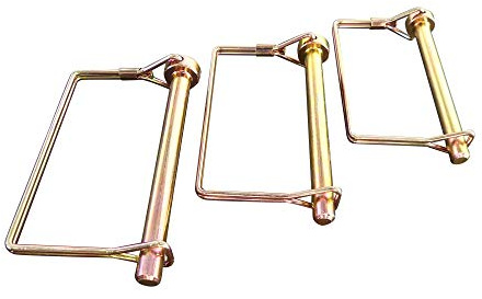 Tech Team #00842, Double Wire Lock Pin 5/16” Dia. x 3” Long, Square, Hitch Pins, PTO Pins, Quick-Release, Can Replace a Clevis and Cotter Pin, 3 pcs.
