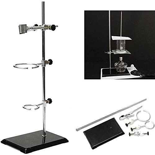 Labor Ständer Laborstativ Set 50cm für Metall Griff Unterstützung Laborstativ Lab Ständer Laborklemme Kolbenklemme Kondensatorklemmenständer Chemie Physikalische Experiment