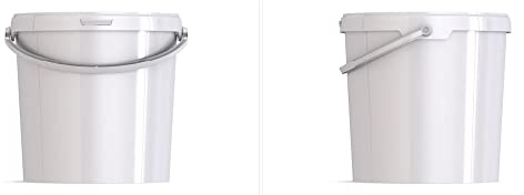 Seau Blanc 21,4 litres (1) - Générique - Rond - Plastique - Seau avec couvercle