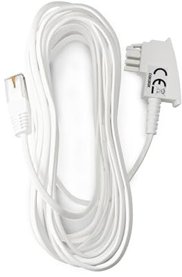 COXBOX 10 m DSL Flach-Kabel Fritzbox, Speedport, Easybox - TAE Flachkabel RJ45 weiß - VDSL ADSL WLAN Router-Kabel mit Twisted Pair für eine zuverlässige Verbindung