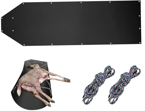 Porgeel Deer Sled Waterproof and Durable Deer Drag Sled with 2 Ropes Multi-Purpose Easy Dragging Utility Sled for Hauling Ice Fishing Fire Wood