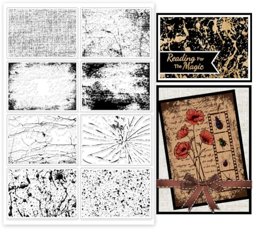GLOBLELAND Transparente Stempel Mit Tintenpunkt Hintergrund Für DIY Scrapbooking Zerbrochenes Glas Hintergrund Silikonstempel Siegel Risse Hintergrundstempel Für Karten Fotoalbum 5.83x8.27 Zoll