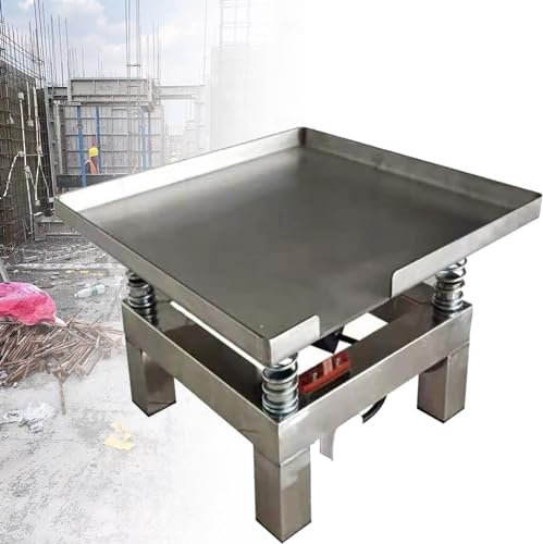 GEJLELDS Petite Table vibrante en béton, Mini Table vibrante en Acier Inoxydable, vibrato à Plaque Plate en béton 3000-3600 TR/Min, Plate-Forme vibrante pour Bloc de Test de Banc,50 * 50cm