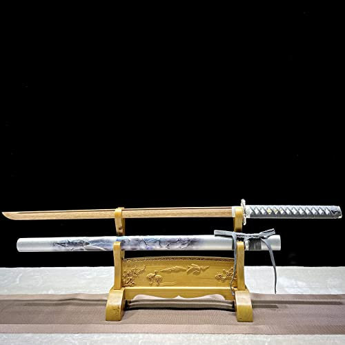 103 cm Natural Rosewood Tränings Katana med slida, japanskt samurai svärd, handgjorda för presenter, cosplay, heminredning, samla display, Kendo, övning