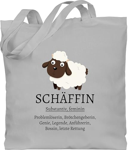 Shirtracer - Baumwolltasche - Kollegen - Taschen - Schäffin substantiv | Cheffinnen Geschenk Chefin Wichtelgeschenk lustig | Geschenke Chefinnen Weihnachtsgeschenke