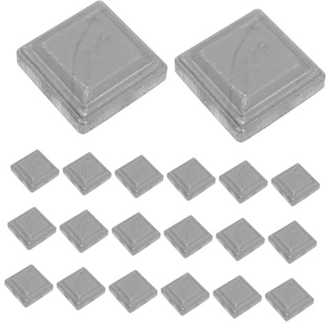 Veemoon 10 Stück Pfostenkappen Aus Robustem Material Quadratische Abdeckungen 80x80mm Für Zaunpfosten Und Geländer Mit Einfacher Montage Geeignet Für Terrassen Und Stege Schutzkappen Für Außenbereiche