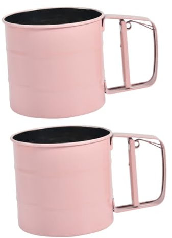 Cabilock 2pcs Stainless Steel Fine Strainer Baking Sifter Flour Sifter for Cake Flour Baking Filter