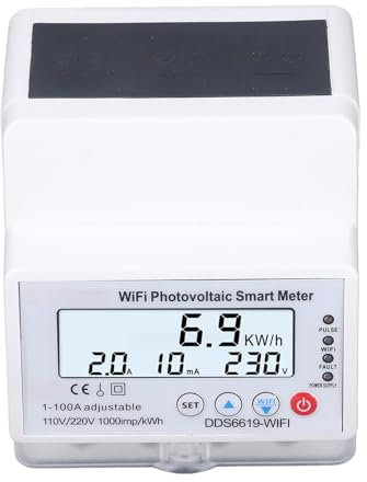 Fafeicy Photovoltaik Smart Meter 110V 220V 1-100A Breaker Timer 1PH 4P Solar Bidirektionale Energie Monitor Tragbare Bequeme Nutzung