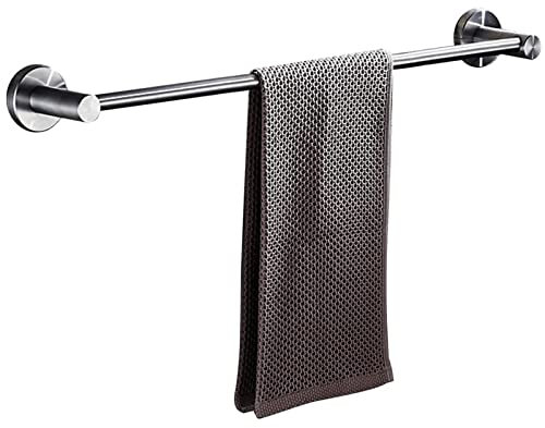 Generisch Schwarzer, Selbstklebender Handtuchhalter aus Edelstahl SUS304 für Badezimmer und Küche, Handtuchstange zur Wandmontage, 100 cm, kein Bohren erforderlich