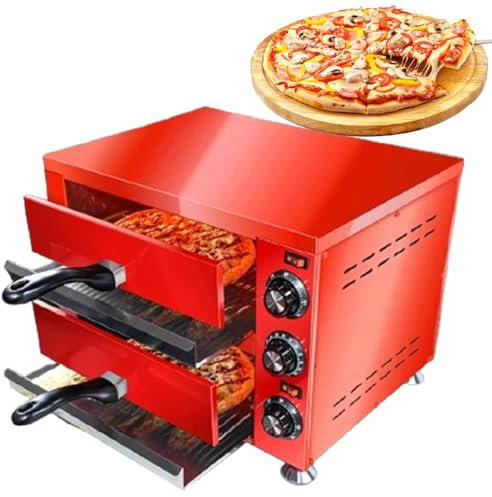 Four à Pizza éLectrique De Comptoir à Double éTage De 12 Pouces, Four à Pizza D'IntéRieur Polyvalent Pour Une Utilisation En Restaurant,220V