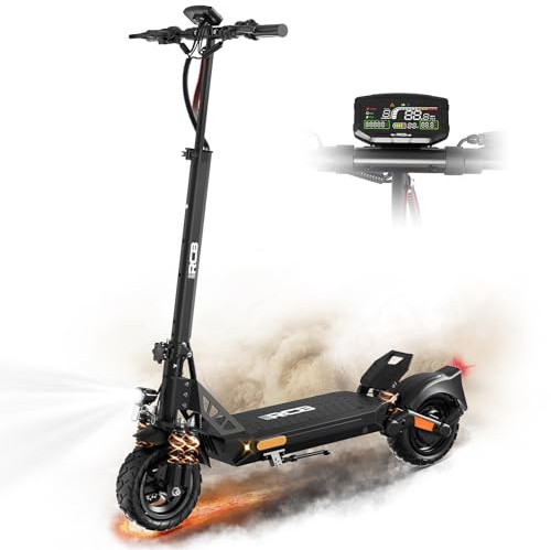 RCB D5 Electric Scooter Adults, E-Scooter, 90-100KM Range, 20.8Ah Battery, 500W Motor, 3 Speed Modes,10 Flatproof Tires, APP Control, Double Shock Absorption, Double Brakes, Foldable Electric Scooter