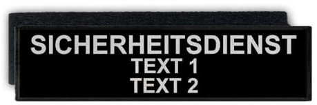 Copytec Rückenpatch personalisiert Sicherheitsdienst Dein Text Wunschtext #43744