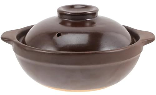 YATINGZHANG Tegame Terracotta Pentola Casseruola Argilla Cottura Stufato Ceramica Pentola Ceramica Piatto Noodle Cucina Pentola Fornello caffè Pentola in Ghisa con Coperchio