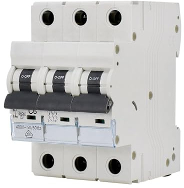 Interruptor automático 6KA 3P C 25A, protege circuitos eléctricos, ideal para instalaciones residenciales y comerciales.