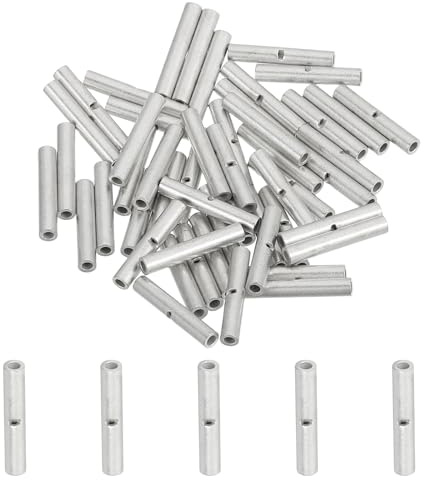 sourcing map 50 connettori di testa non isolati 26-22AWG connettore per filo di rame stagnato BN0.5 per terminali a crimpare per filo elettrico