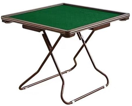 Tavolo da gioco quadrato pieghevole con 4 portabicchieri e cassetti, ideale per mahjong e giochi di carte, può ospitare 4 giocatori