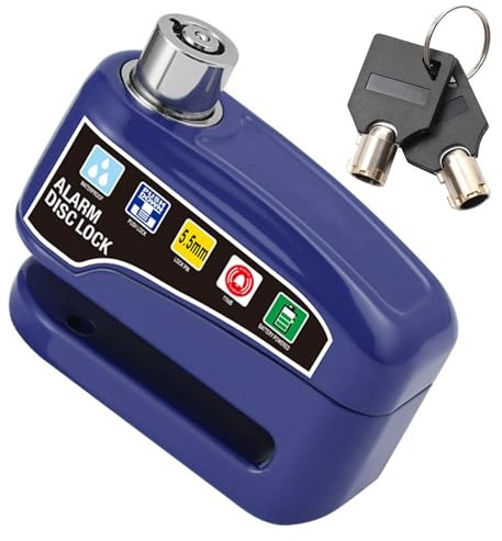 Candado Antirrobo para Motocicleta con Alarma Y Bloqueo De Disco, Freno De Disco con Llave, para Moto, Scooter, Bicicleta, Resistente Al Agua.