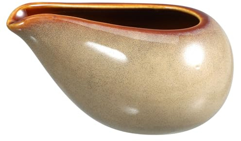 Toyvian Sauce and Sleek Smooth Appearance Creamer Ceramic Pitcher 100ml with Wear Resistance for Serving Salad Dressings at Home or Dining