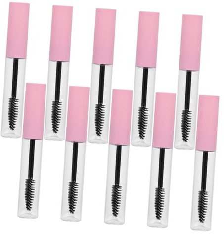 CIYODO 15 pièces Tubes Mascara Rechargeables Plastique Rose Contenants Vides pour Crème Cils et Colle Extension Flacons Cosmétiques Réutilisables et Portables pour Voyage et Usage