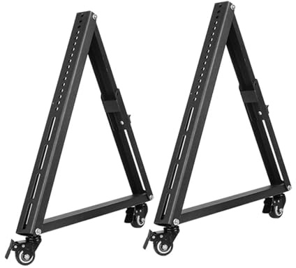 Uonlytech Tv Stand für Tvs Stabiler Mobiler Metallhalter mit Sicherem Dreieck Rack Einfache Montage Ergonomisches Design für Wohnzimmer und Büro