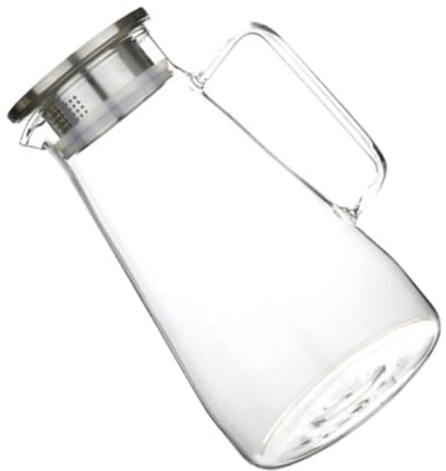Veemoon Carafe à Eau Froide en Verre Alimentaire 1500 Ml Pichet Grosse Capacité pour Jus Thé Glacé et Boissons Maison pour Pique-Niques Barbecues et Repas en Famille