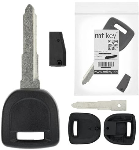 MT-KEY Auto Zünd Schlüssel Rohling MAZ24 + ID33 Transponder Wegfahrsperre kompatibel mit Mazda 323 97-99 626 (Es Ls Lux) 97-99 Mx-5 II Nb/Nb-FL 98-00
