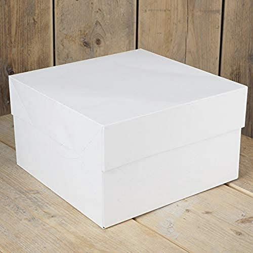 FunCakes - 25 x Caja Blanca para Transportar Tartas (25X25X15CM)