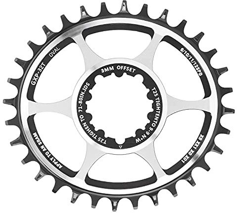 Fahrrad Kettenblatt, Direct Mount Oval Design, , 32Z, 3 mm for Disc Mountainbike Riders (XC, Enduro, Trail)