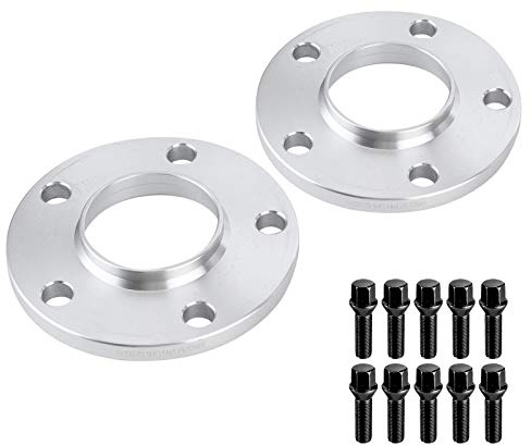 Spurverbreiterungen, 12 mm dicker Spurverbreiterungen Nabenflansch 5x120 PCD passend für 1/2/3/4/5/6/7 Serie X1 X3 X4 Autozubehör mit 10 Stück Schrauben