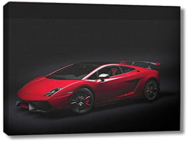 ZHONGYUTONG Lamborghini Serie Sportwagen Leinwanddruck Supercar Poster mit Rahmen Bild Roadster Wohnkultur für Wohnzimmer Schlafzimmer (30x45cm)