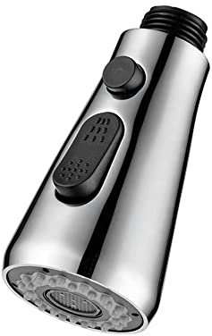 Gobesty 3 Modes Douchette Robinet Cuisine, Extractible Douchette Evier Cuisine, Douchette de Tête de Douche Remplacement Douchette pour Mitigeur Cuisine avec Boutons de Lavage à Double Pression