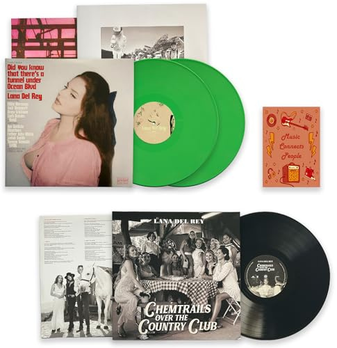 Lana Del Rey Deluxe Current Hits Collection: Exclusive Green Vinyl Did You Know That There's a Tunnel Under Ocean Blvd / Chemtrails Over The Country Club / + Including Bonus Art Card