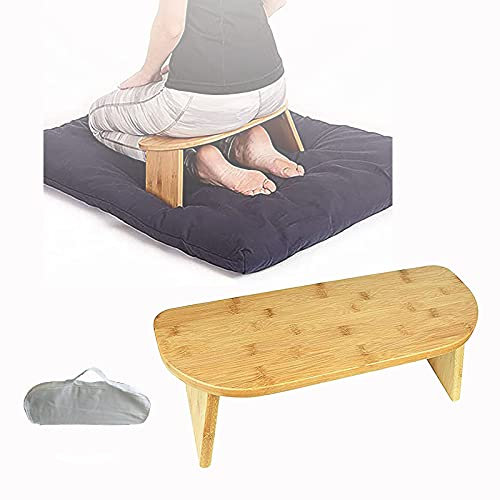 Bambus-Yoga-Bank, Meditationshocker, moderner klappbarer Gebetshocker, Yoga-Knie-Meditationsbank, ergonomisch, lindert Schmerzen und Verspannungen, Kniehocker für Zen-Meditation.