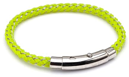 Leddy Living Bracelet Femme Cordon Tressé Réglable 19/20 cm Couleurs Fluo - Bracelet Amitié infinie idée cadeau pour le poignet et la cheville de filles et maman bijoux, 19-20 cm REGOLABILE, Métal