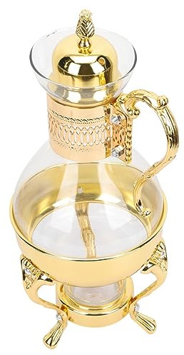 jojofuny Bollitore in Vetro Stile Classico Bollitore Per Per Hotel e Ristorante Teiera Pomeridiana Maniglia Comoda e Facile Da Pulire