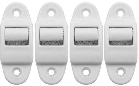 FONGKNOX 4 prese guida per tapparelle, 14 mm, guida per tapparelle con rullo e spazzola, guida per la cinghia, distanza tra i fori 40 mm